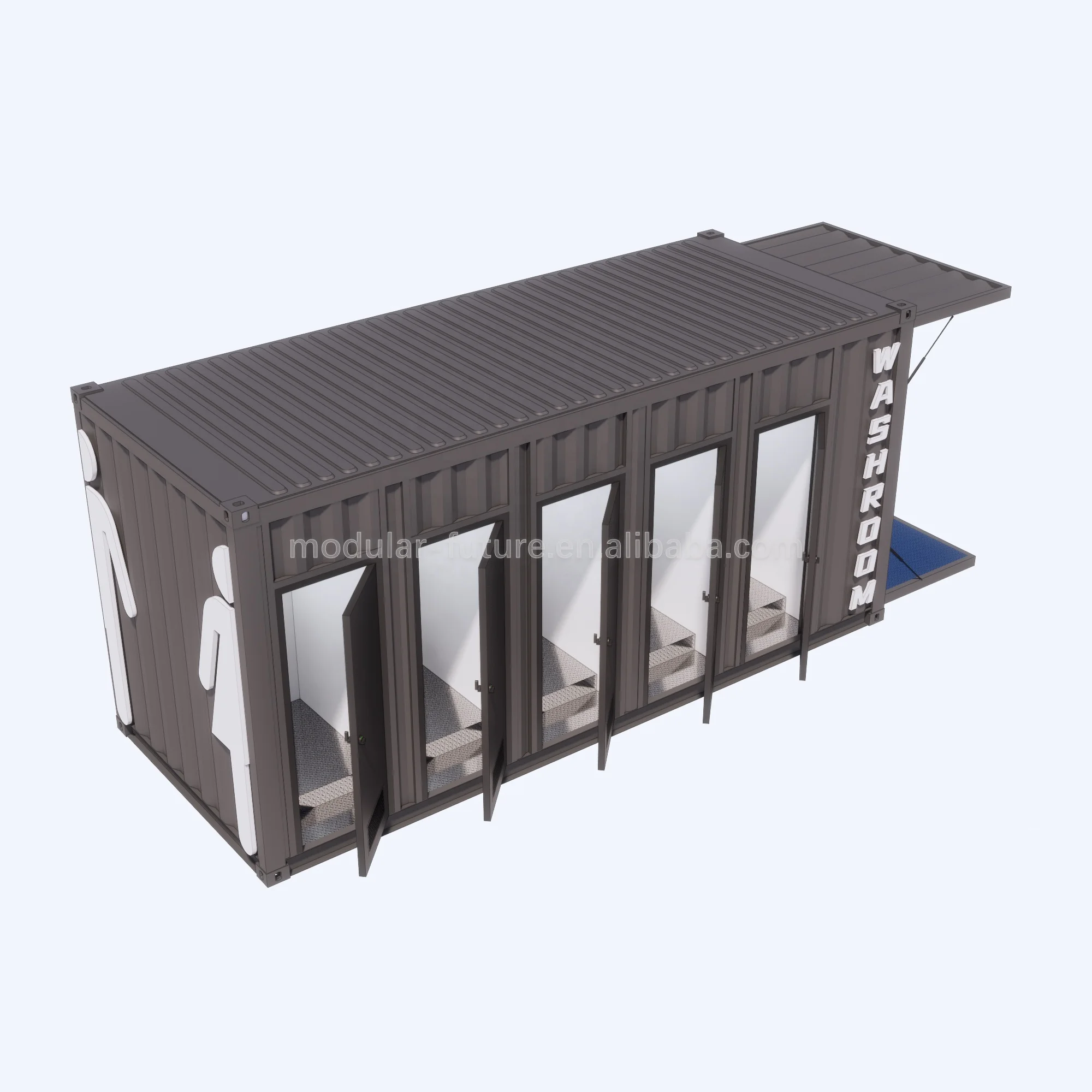 China Public Modular Mobile Toilets Cabin Outdoor Restroom Block Mobile Portable Container Toilet for Sale