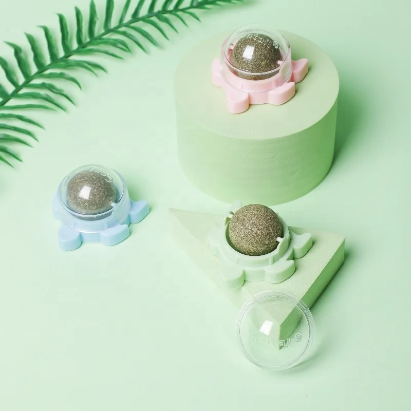 Wholesale Cat Grass Roller Ball Rotated Fun Self-hey Cat Toy Pet Molar Teeth Cleaner Catnip Ball