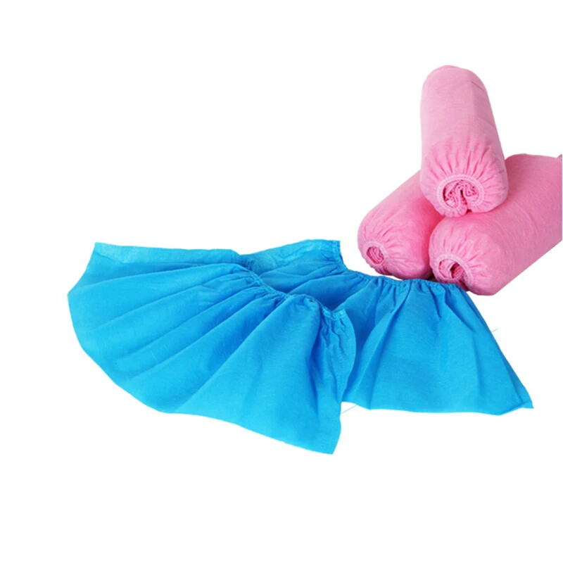 SPP No-slip Pattern 15*40cm Blue Plastic Shoe Cover with Double Elastic