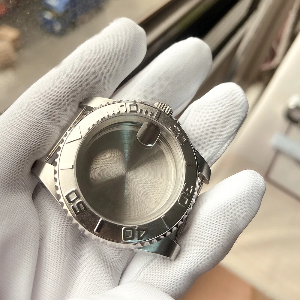 Luxury Stainless Steel Watch Case 40mm with GMT Ceramic Insert for Rolx