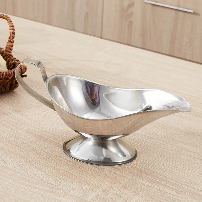 Generic Stainless Steel Gravy Boat Sauce Juice Bucket Dish Gravy Sauce Roasting Sauce Dish Seasoning Dishes Dipping Bowl