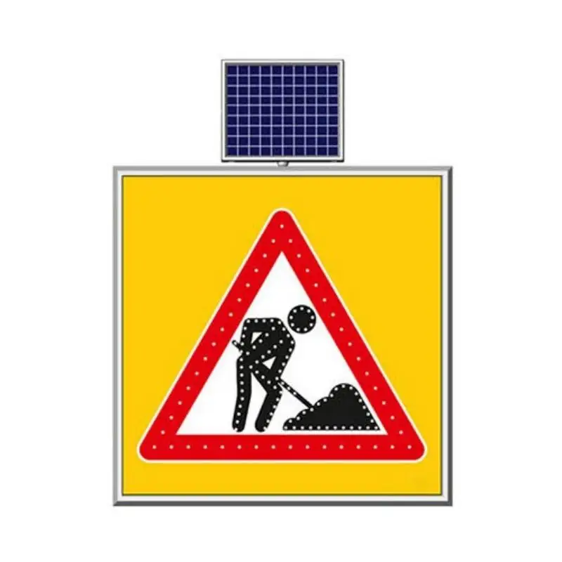 customized available solar power traffic sign flash led traffic warning sign light