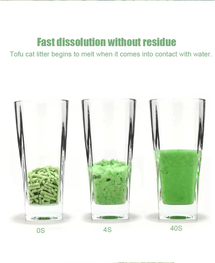 High Quality Cat Litter Organic Ecological Deodorant Natural Plant Caking Perfume No Dust Tofu Cat Litter