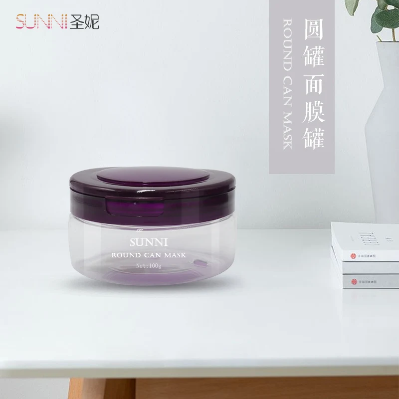 Transparent Night Cream Jar PP Flip Bottle 100ml Amber Pet Plastic Bottle