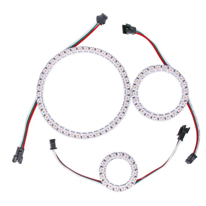 WS2812 Digital Flexible Individually Addressable Panel Light WS2812B Full Color Circle Modules Ring 8x8 16x16 8x32 Pixel Matrix