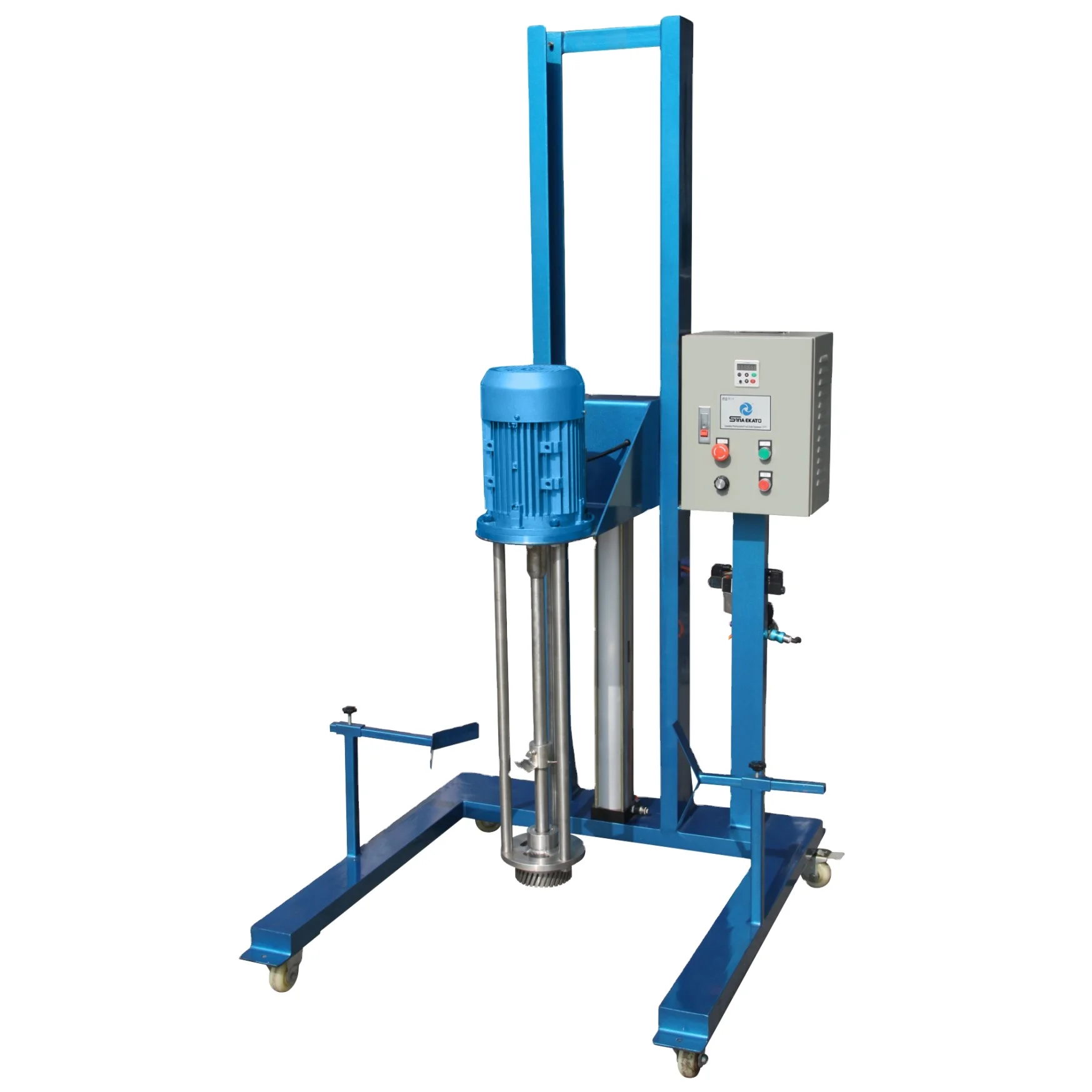 Industrial movable mixer high shear pneumatic lifting homogenizer or disperser