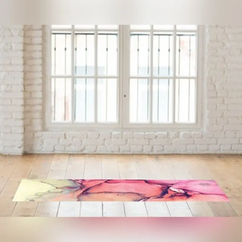 Home Gym Fitness Exercise Non-Slip Eco-Friendly Microfiber  Materials Customized Logo Printing Suede Yoga Mat Towel