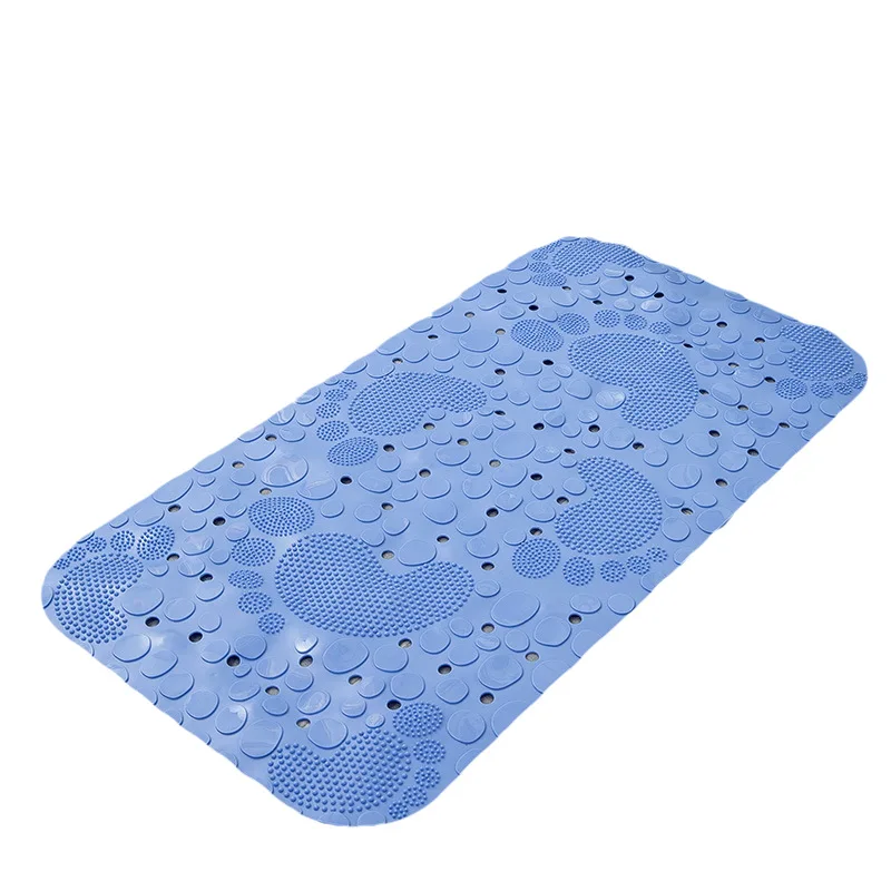 Silicone Customised Printing 34*64 Cm Pvc Non Slip Anti Bacterial Washable Massage Bath Mat