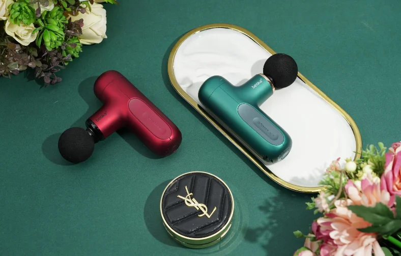 Beoka facial gun massager small portable pocket mini heated massage gun hot with case