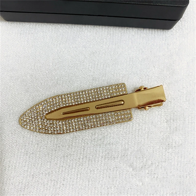 Wholesale Duckbill Clip Makeup Fashion Simple Metal Seamless Bobby Pins Girls Diamond Silver Hairpins for Women