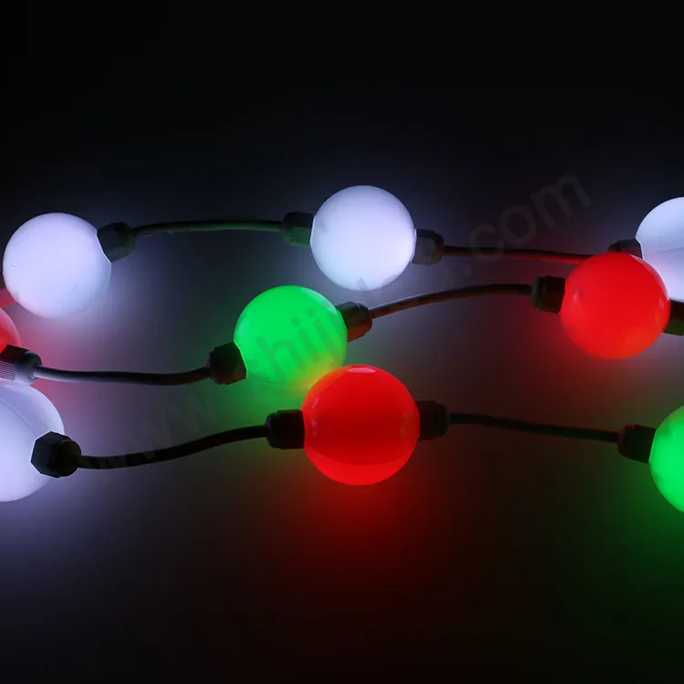 Outdoor 50mm UCS2903 GS8206 Pixel Addressable RGB Led Ball Light string For Christmas Decorations