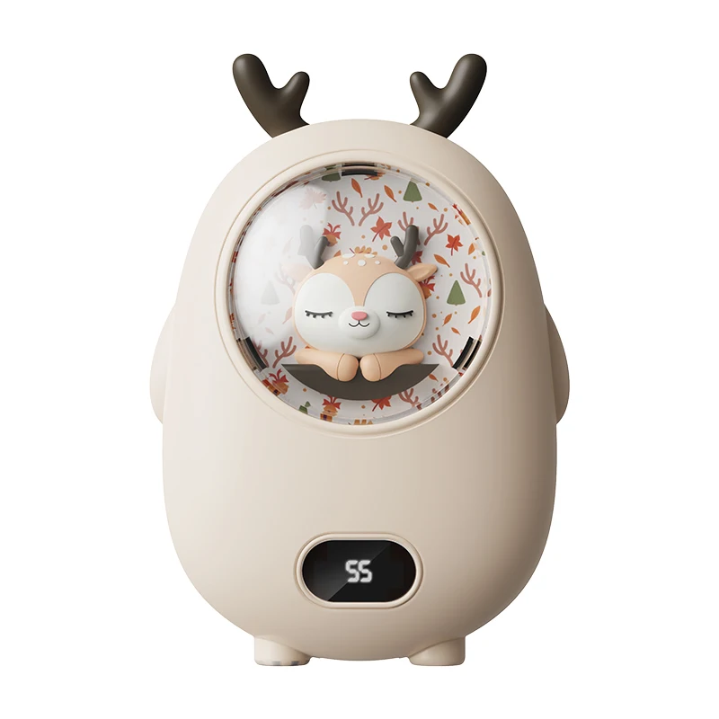 2025 New Portable 1200mAh Recharging Electric Hand Warmer Winter Warmth Christmas Deer USB Hand Warmer for home
