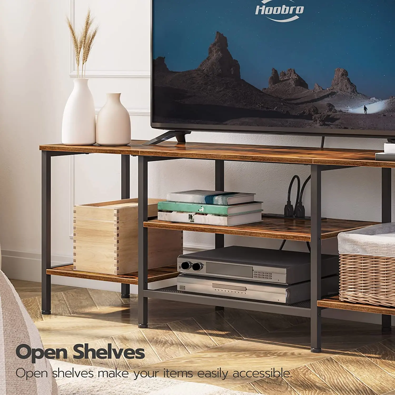 Modern Style Display Stands TV Cabinet Wooden Console Home Furniture TV Stand with Storage