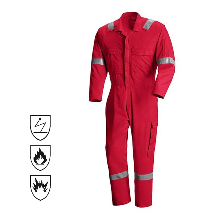 100% Cotton Custom FR Coverall Fire Resistant Workers Fireproofing Work Clothes Hi Vis Safety Overalls Flame Retardent Workwear