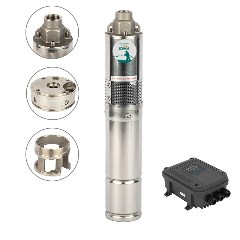 1500 Watt Solar Water Pump Agriculture Brushless Submersible Deep Well Solar Dc Pumps