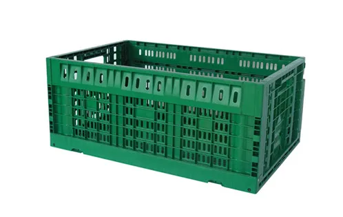 Supermarket Heavy Duty Strong Storage Mesh Durable Turnover Logistic Box Plastic Foldable  Stackable Collapsible plastic crate
