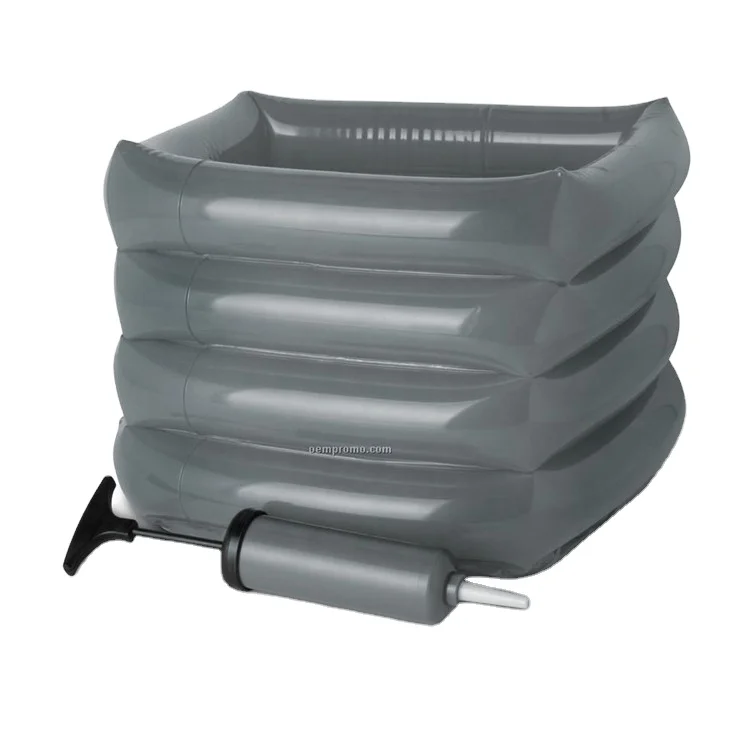 6 P PVC Grey inflatable foot bath tub  foot spa with hand pump