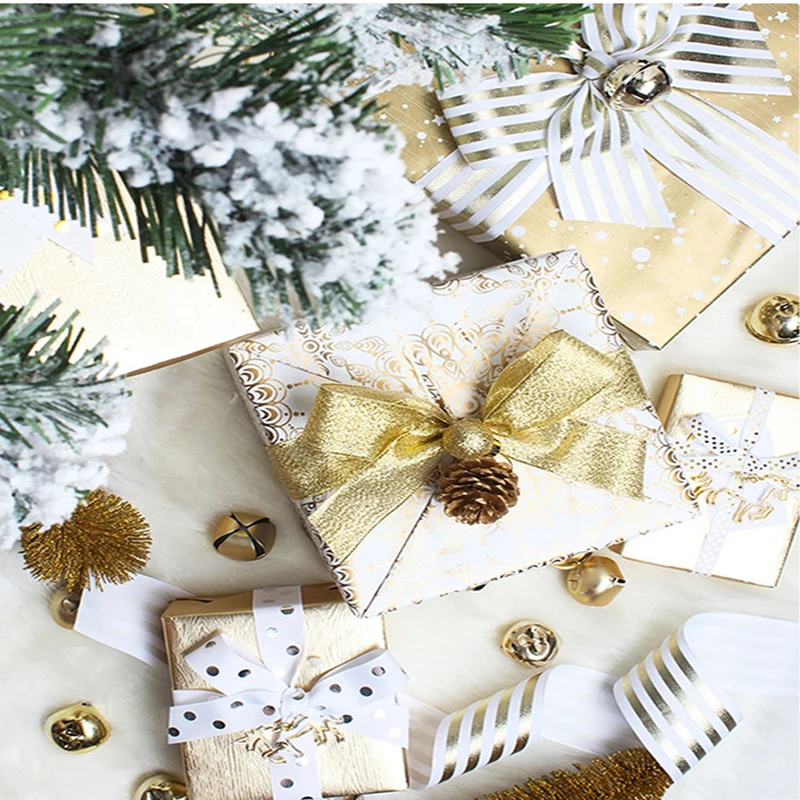 gift wrapping paper printing with logo design glossy gold tissue wrapping paper thin paper sheets for clothing packaging