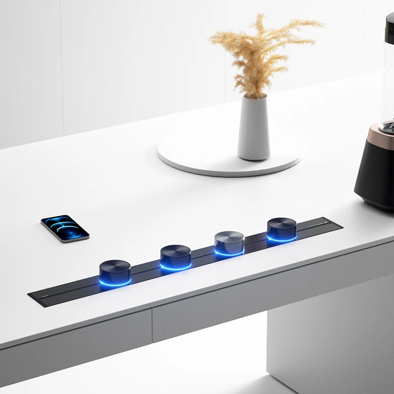 
Recessed Hidden Embedded power rail wireless electrical plug sockets universal for office desktop power rail track 