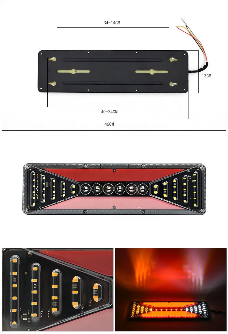 12v 24v LED Tail Light Truck Trailer Rear Reverse Auto Turn Signal Indicator Back Up Stop Lamp Stop lamp