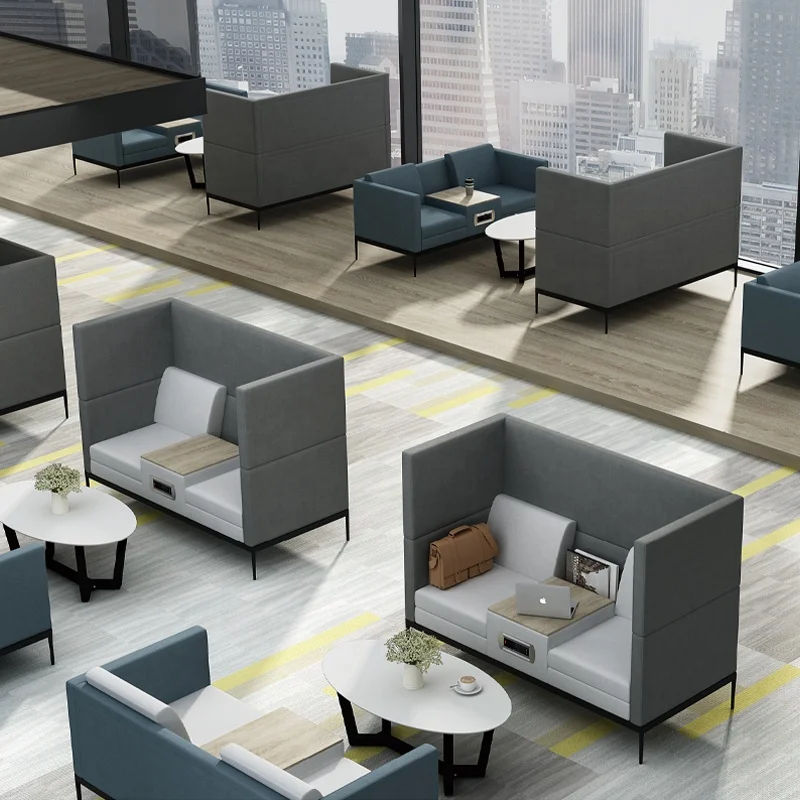 Postmodern Flexible Lounge Partition Booth Fabric Sofa For Hotel Villia Home Or Restaurant