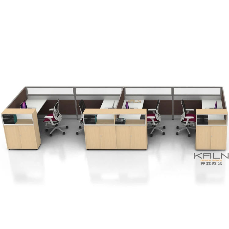 Factory wholesale ergonomic aluminum screen workstation desk office staff cubicle table
