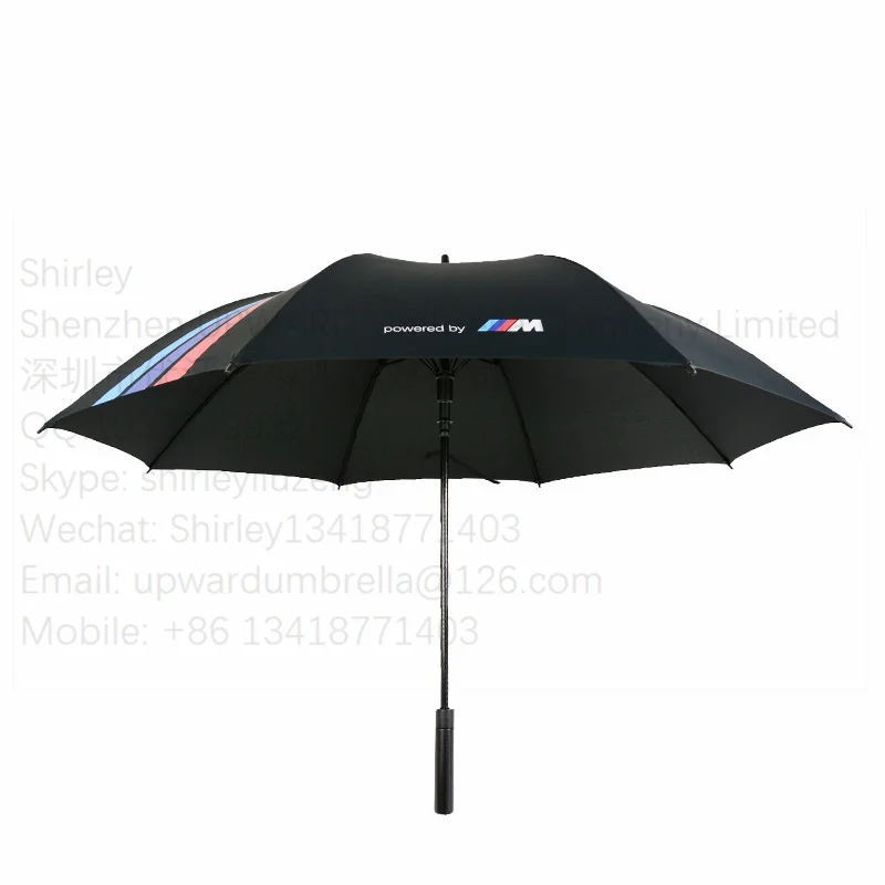 B MW Promotional Straight Umbrellas Customized logo Printing Strong Windproof Golf Umbrella