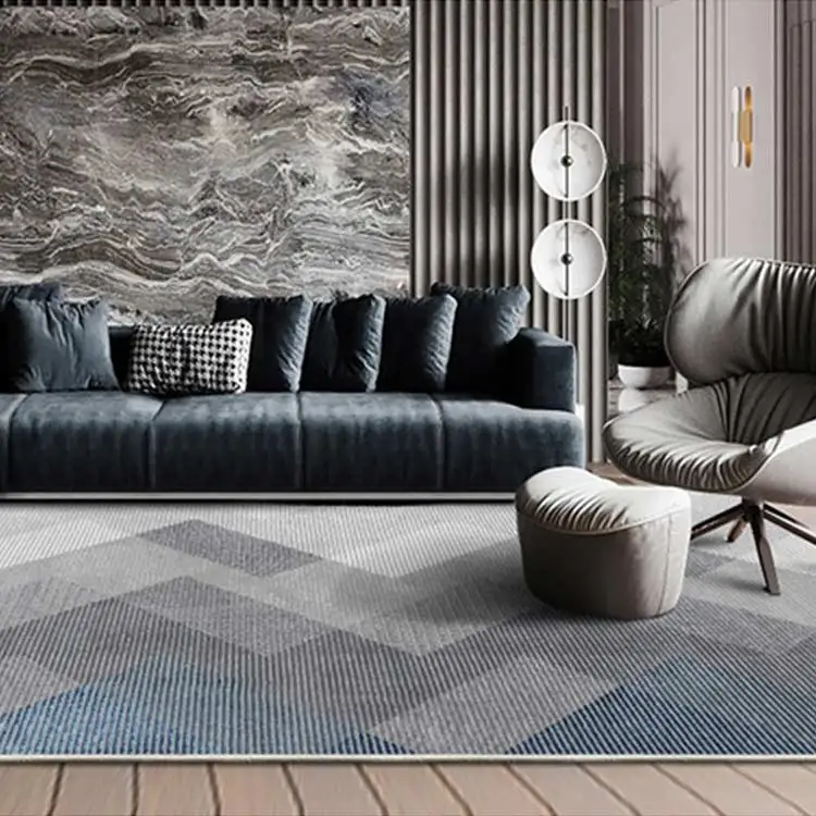 Italian style  luxury living room carpet modern rug geometric stripe carpet rug