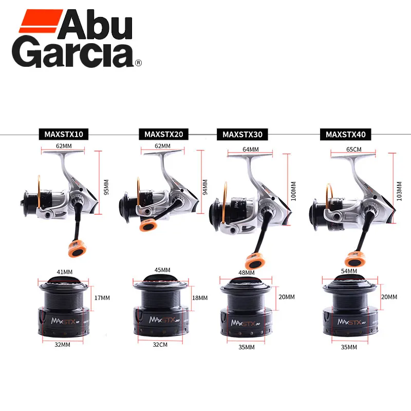 2022 New Abu Garcia Max STX SP Spinning Fishing Reel 5+1BB 5.2:1 5.8:1 Everlas Bail Rocket Spool Durability Fishing Reel