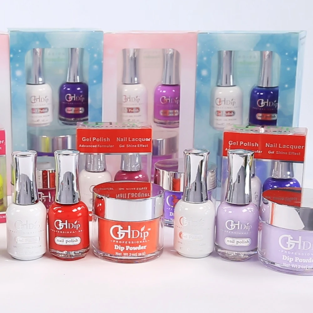 Free Sample Private Label 3 in 1 Acrylic Dipping Powder  For Nail Dipping Wholesale