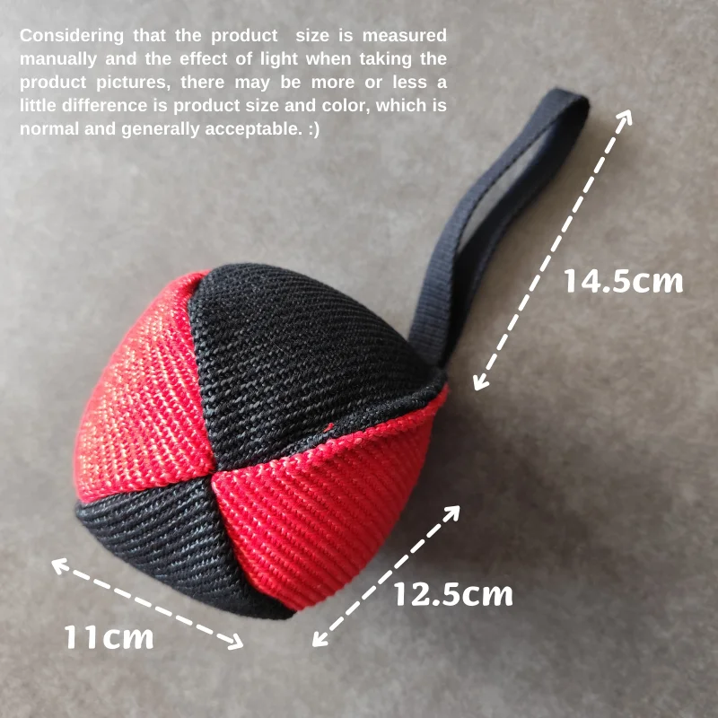 K9 Bite-resistant Nylon Dog Training Ball Toy Pillow Rope Handle Pet Training Tugs