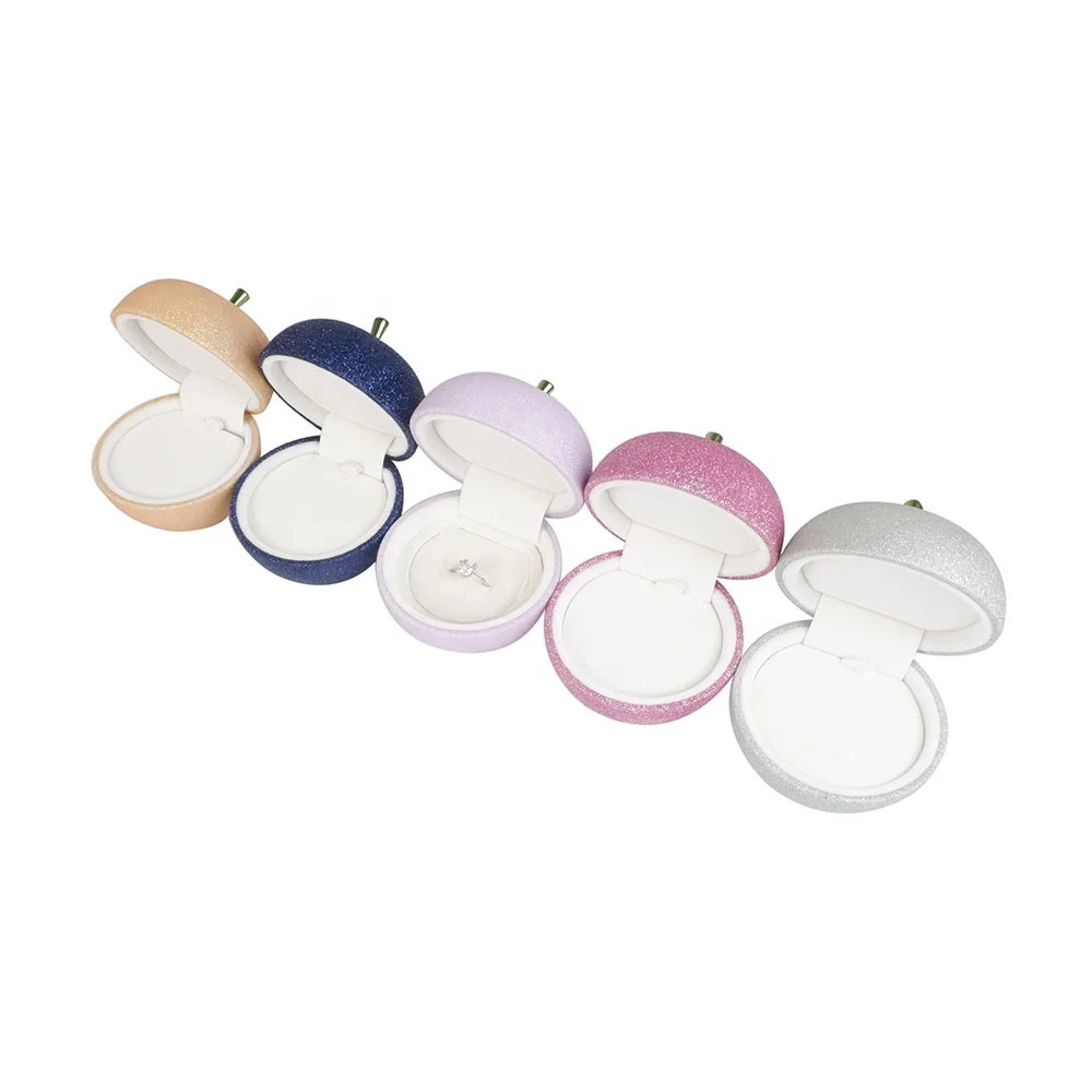 Newest Made in China wholesale supplier Quality apple shape Ring pendant jewelry box