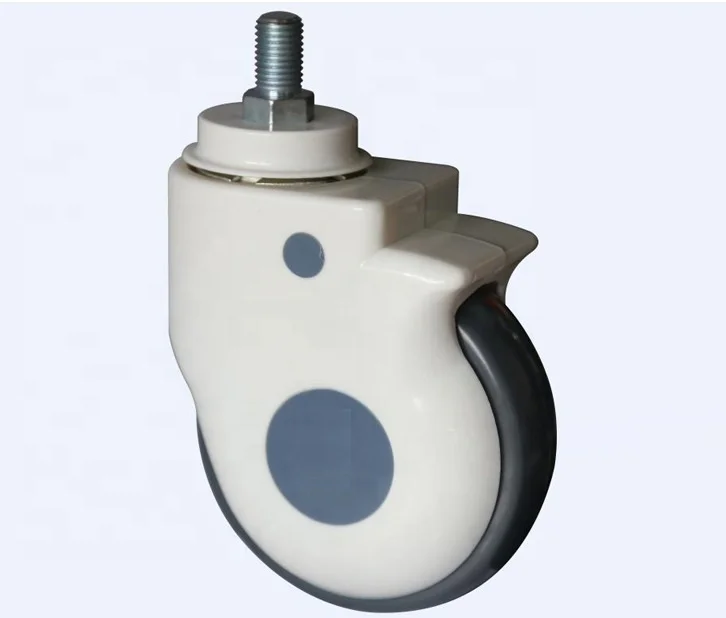 Single tire low noise caster, abrasion resistance castor, chemical and oil resistance central locking swivel wheels china high