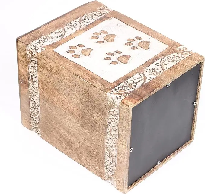 Wooden Pet Memorial Keepsake Cremation Urns for Ashes Pet Urn Wood Keepsake Box