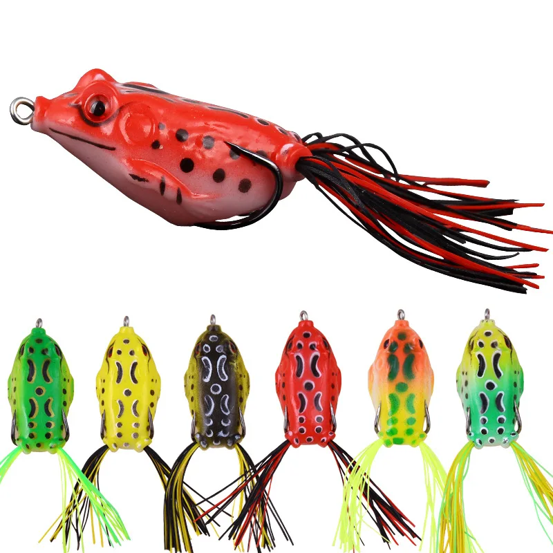 High quality 7g 10g 13g simulation egg frog soft bait with double hook