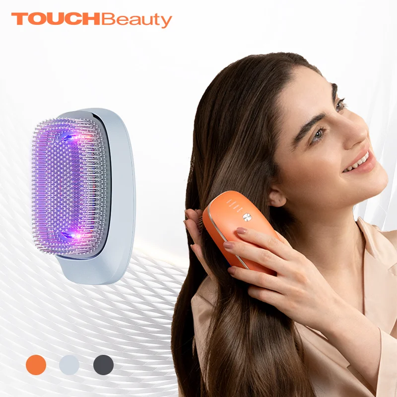 TOUCHBeauty Electric Scalp Massage Hair Brush Laser Ionic Infused Red Light Anti-Loss Home Beauty Device Hair Growth Battery