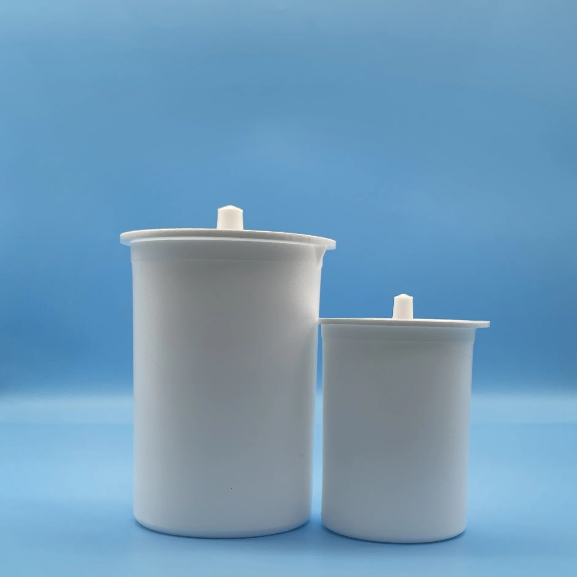 PTFE laboratory  beaker manufacturer Different Sizes 250 ml 400 ml 1000 ml with Lid  white color Lab
