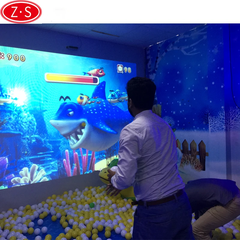 
China kids playground interactive 3D wall system interaztive smash ball game for sale 