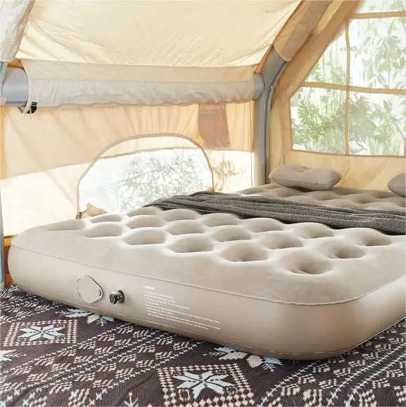 customised outdoor camping moisture-proof air mattress 2 person portable inflatable bed
