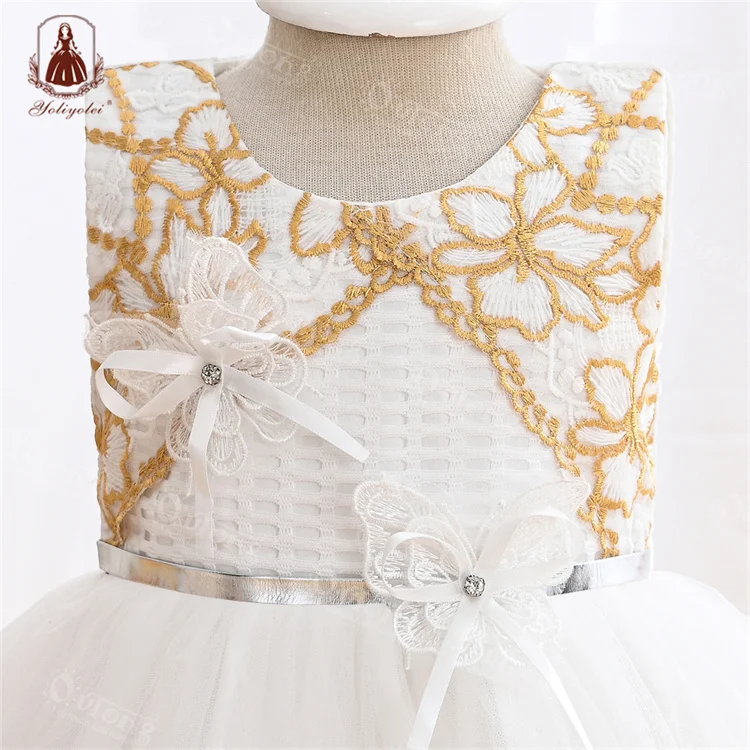 Yoliyolei 2023 Pink Elegant Skirt Sleeveless Fashion Formal Dress Bead Collar Girls Tiered Heart Textured Dresses