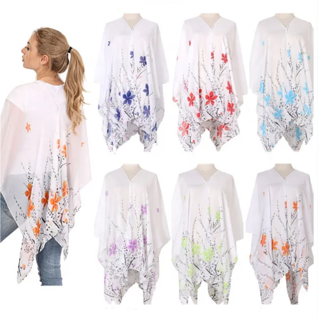 2023 New Arrival Fashion Floral Printed Imitated Silk Plus Size Women Beach Cover Up Sarong