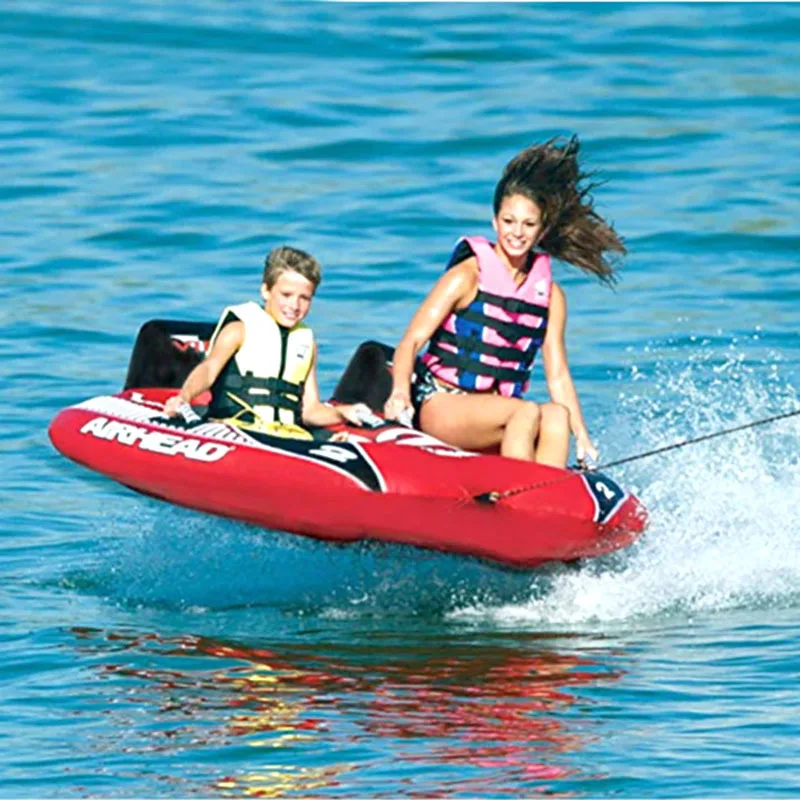 Oem custom for 2 3 4 Person Comfortable Backrest Water Sport Fying Boat Ski Inflatable Towable Tube boat