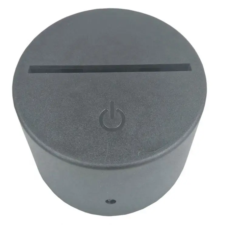 Black ABS AA Battery Powered with Remote Controller Acrylic 3D Led lamp base