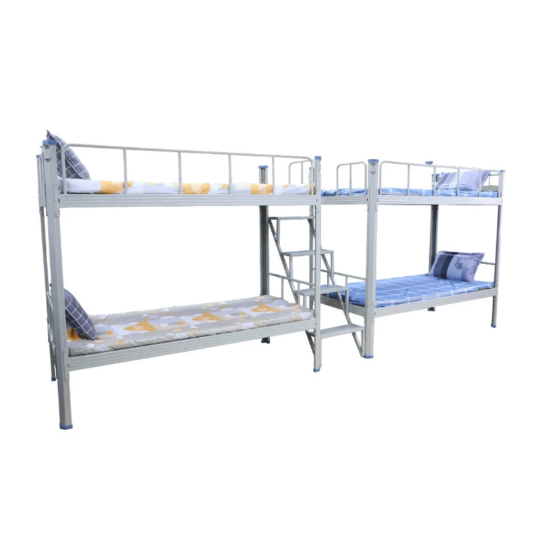 XD Good Quality School Dormitory Furniture Metal Frame 4 People Bunk Bed With Cabinet For Students