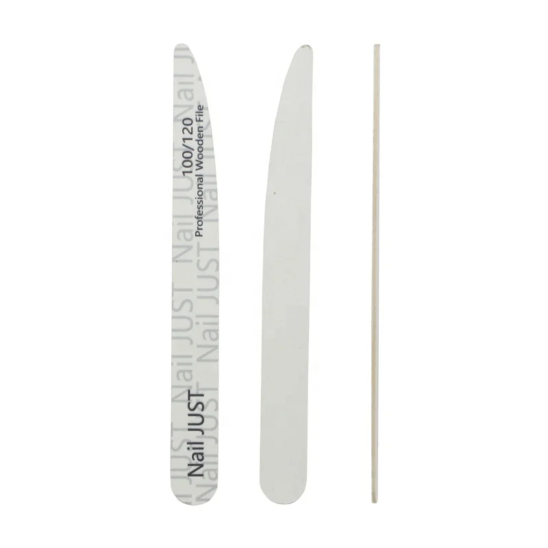 Trending Disposable Wood Nail File Knife Shape Custom Logo Zebra Nail File
