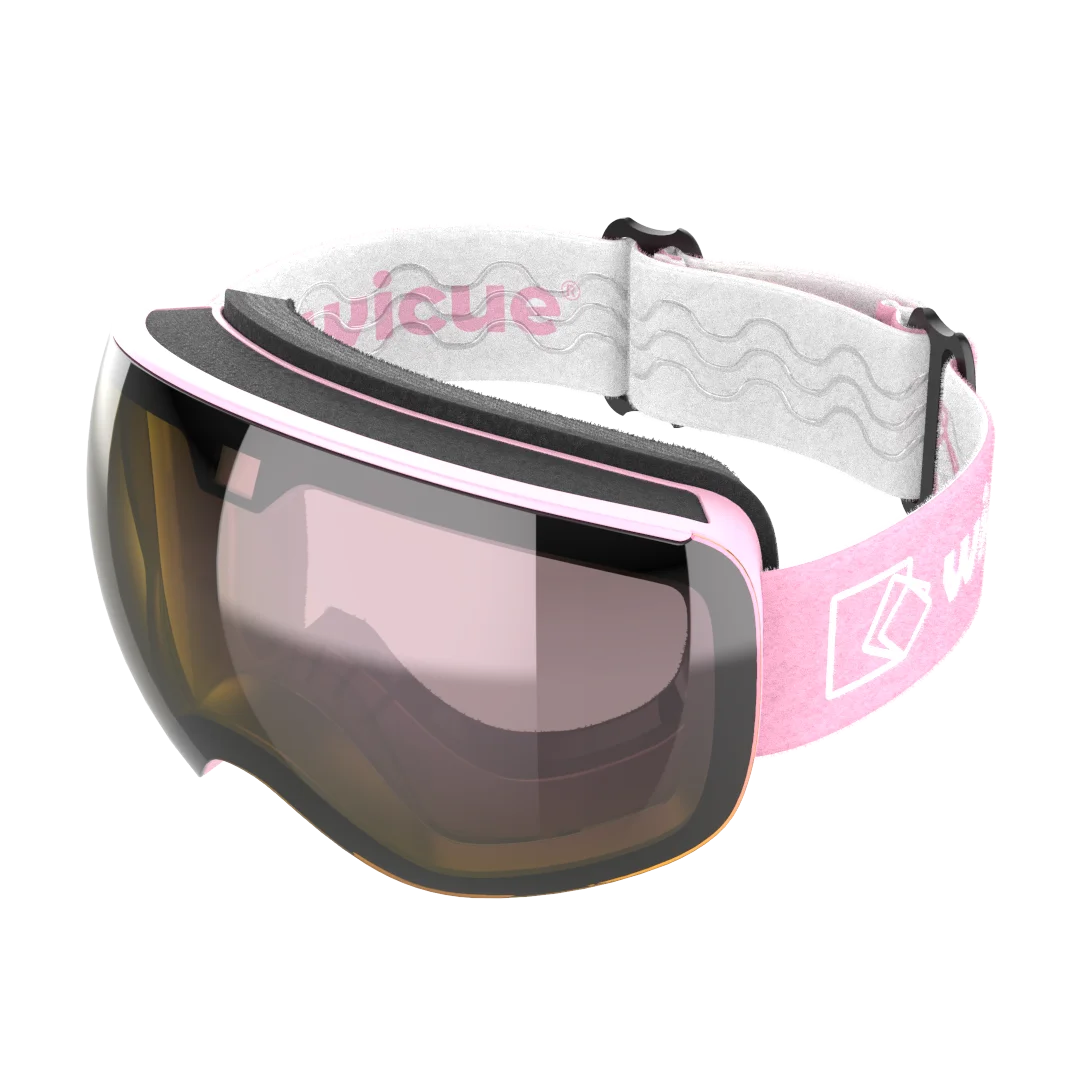 CE approved UV400 protection lightweight windproof lenses frameless ski goggles for men women