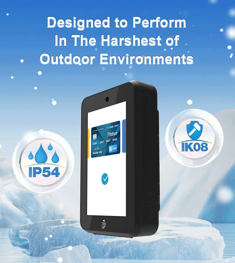 Contactless Mobile Payments Terminal Ticketing Self-checkout Ruggedised Outdoor Waterproof Kiosk Embedded POS CM30
