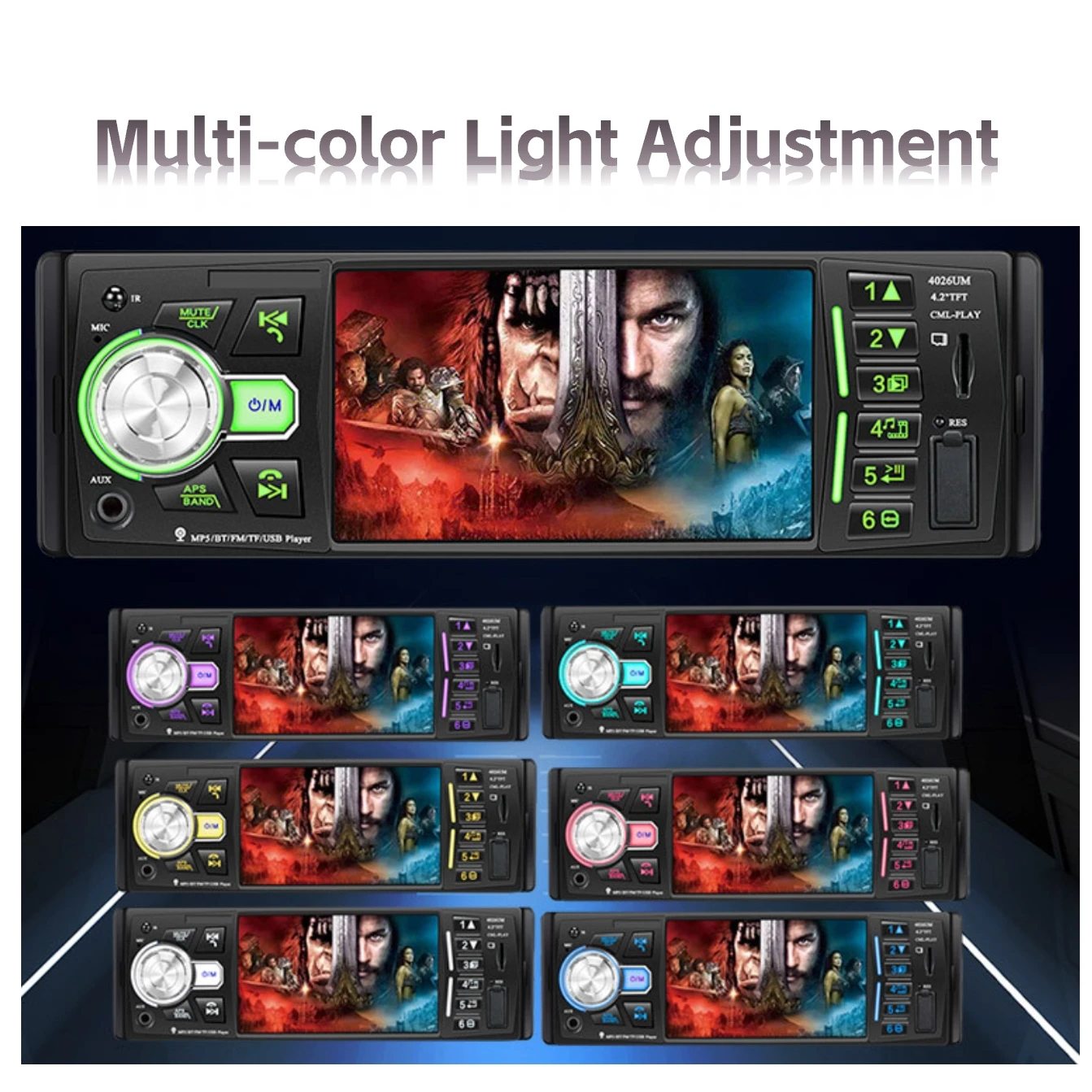 4.1 Inch Car radio Player 1 din car stereos Auto Radio reproductor de carro Multimedia Mp5 Player with USB BT FM