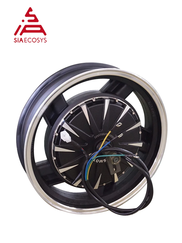 16X3.5inch 3000W V1.2 electric motorcycle hub Motor with EM72100SP72V BLDC motor controller