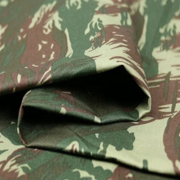 Fabric manufacturer polyester/cotton woven twill waterproof anti-wrinkle greece tactical combat uniform lizard camouflage fabric